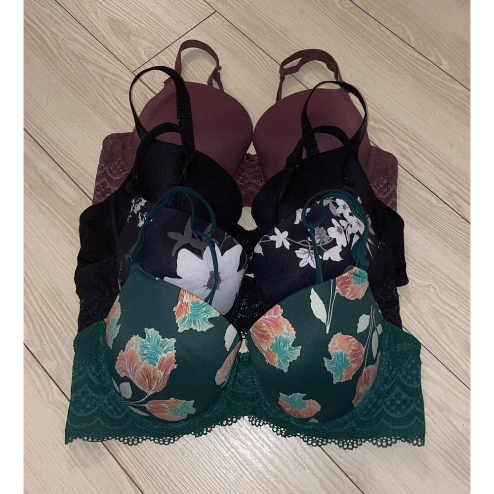 Lot 4 Auden The Daydream Demi Light Lift T Shirt Bras Padded UW Womens 38B